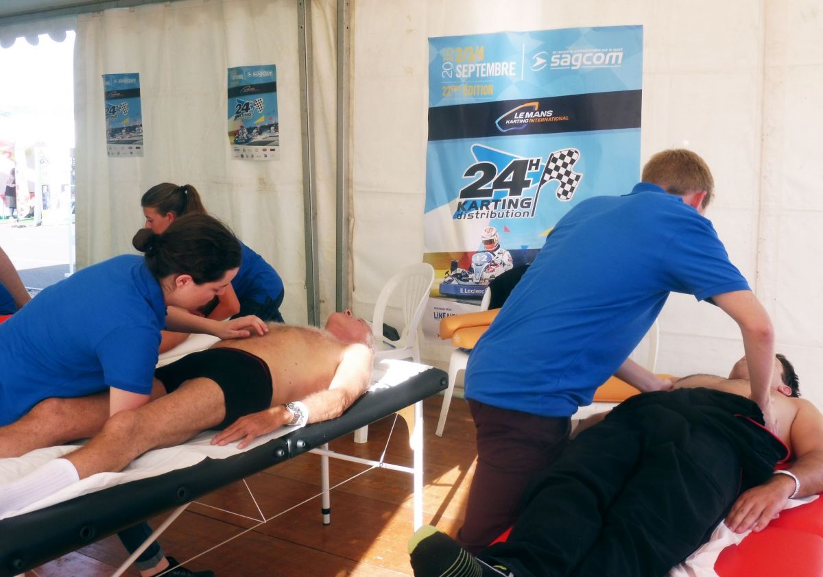 Soins d'ostéopathie pendant les 24h du Mans Soins d'ostéopathie pendant les 24h du Mans