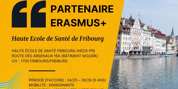 Recherche & Enseignement : La Haute école de santé Fribourg , partenaire Erasmus+