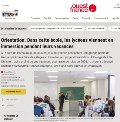 Immersion : Découvrez concrètement les études