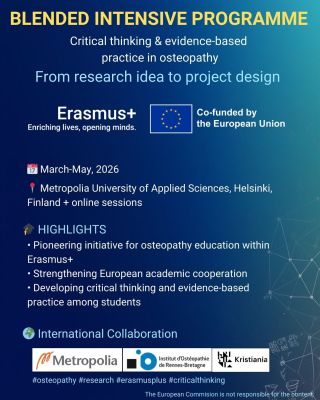 L’IO-RB participe au lancement d’un Blended Intensive Programme (BIP) en ostéopathie